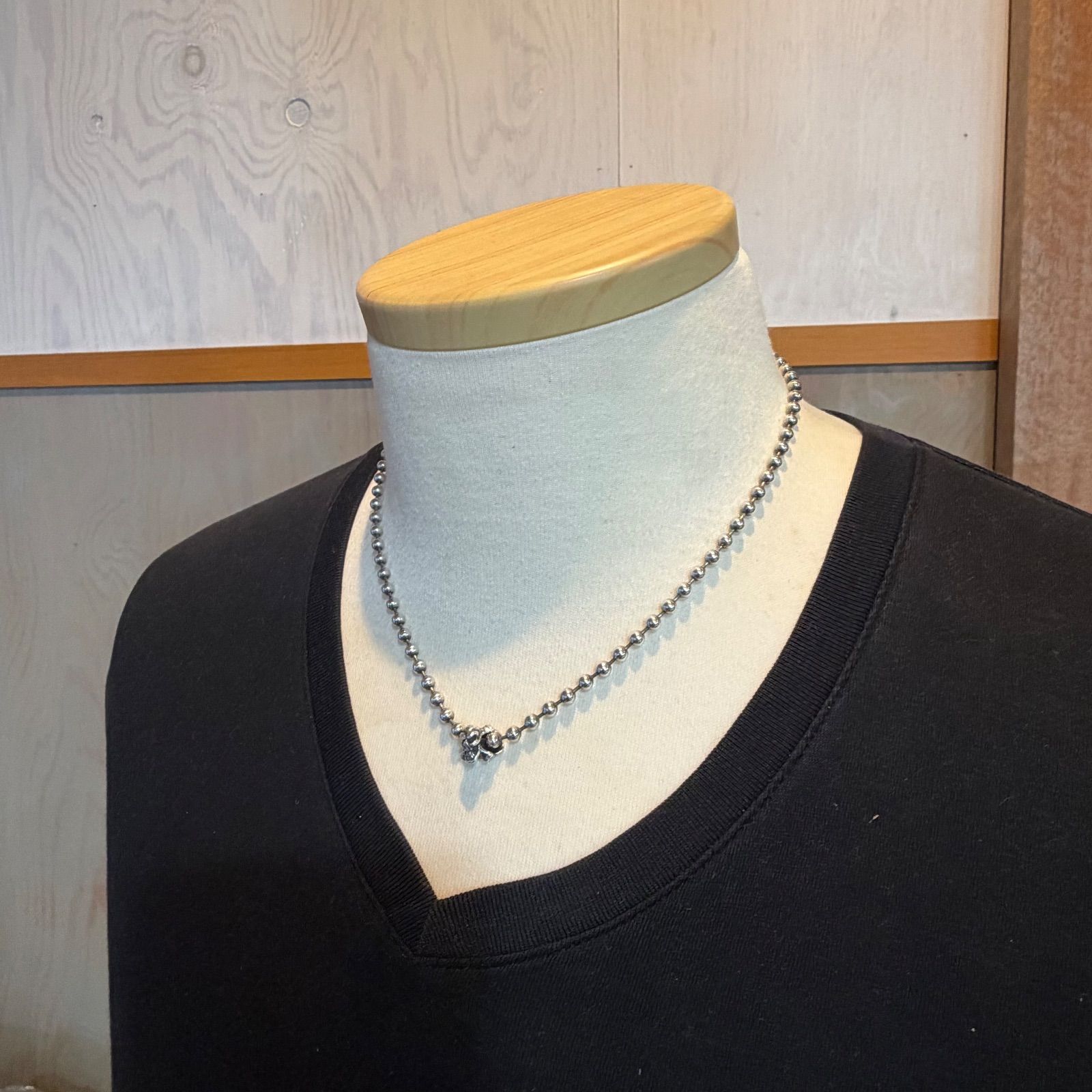  スカルボールチェーン 4ｍｍｘ45 cm ビルウォールレザー|Bill Wall Leather ネックレス アクセサリー