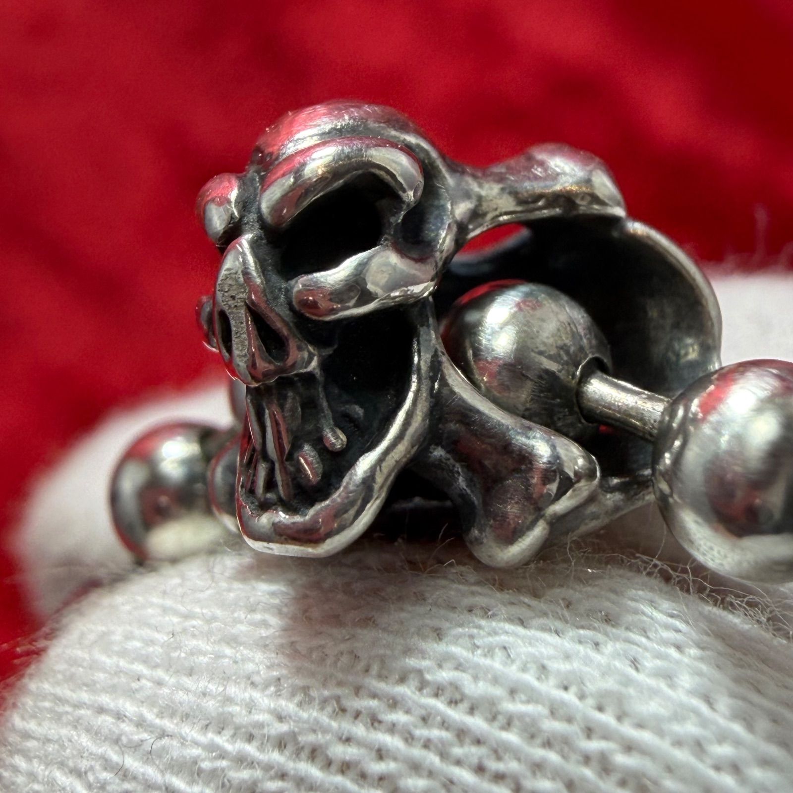 スカルボールチェーン 4mmx45cm ビルウォールレザー/Bill Wall