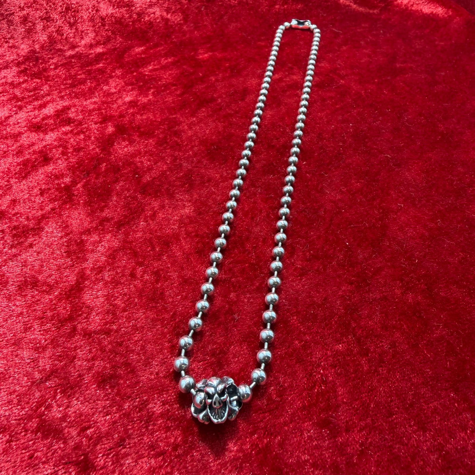 スカルボールチェーン 4mmx45cm ビルウォールレザー/Bill Wall