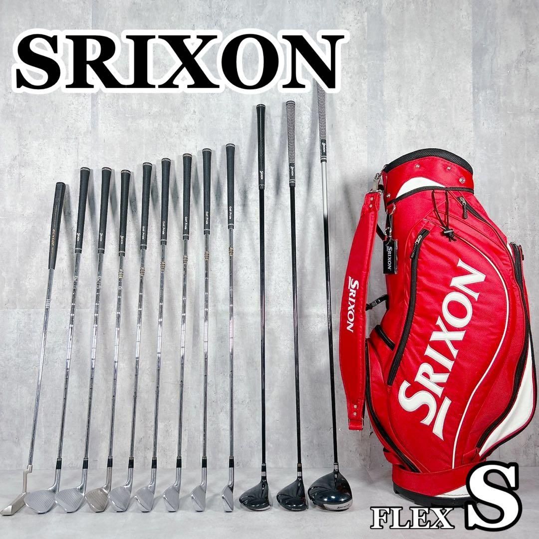 V 806 スリクソン メンズ ゴルフ クラブ フルセット 赤 フレックスS