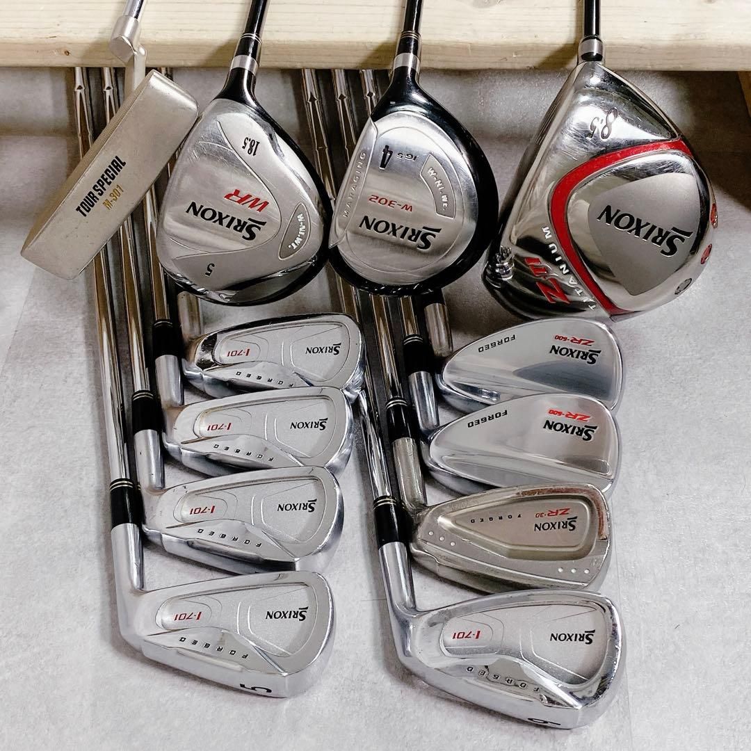 V806 スリクソン メンズ ゴルフ クラブ フルセット 赤 フレックスS