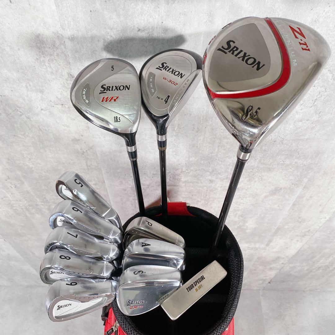 V806 スリクソン メンズ ゴルフ クラブ フルセット 赤 フレックスS
