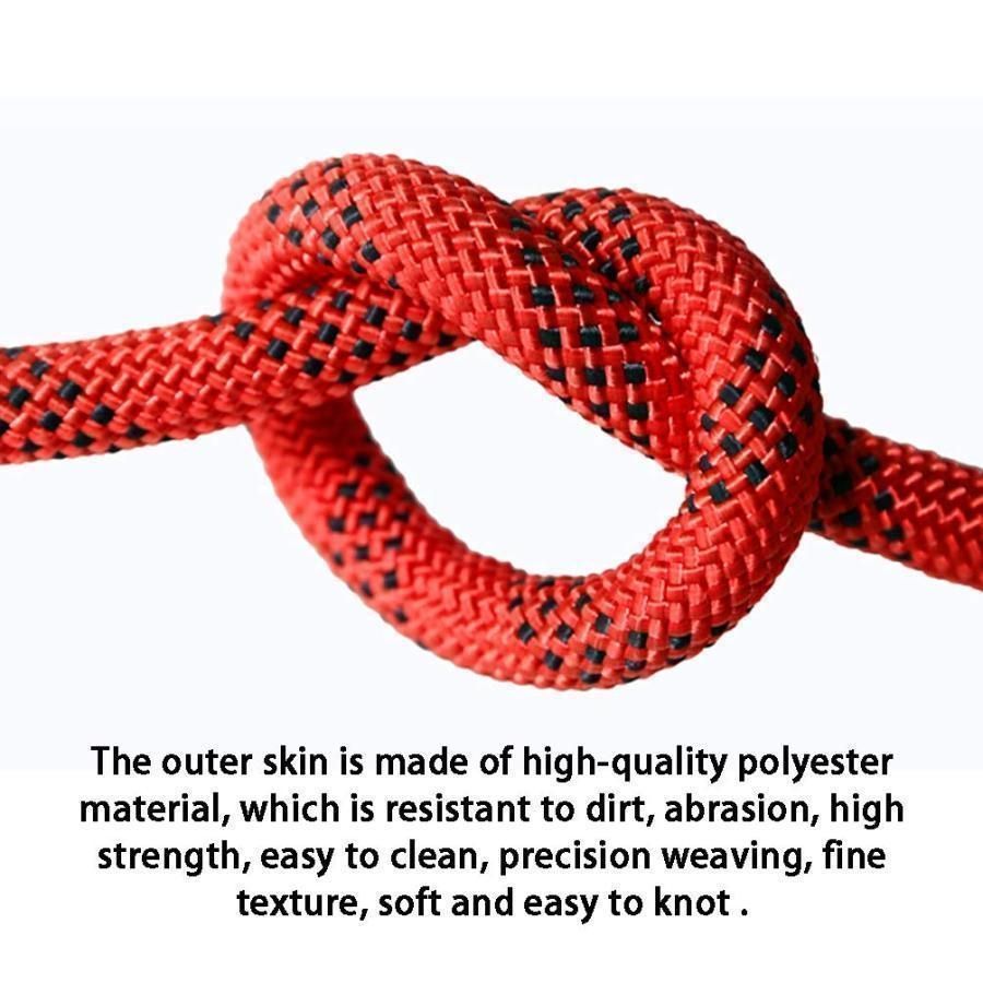 多用途ロープ 10mmクライミングロープ、耐摩耗性安全ロープ、ダブル