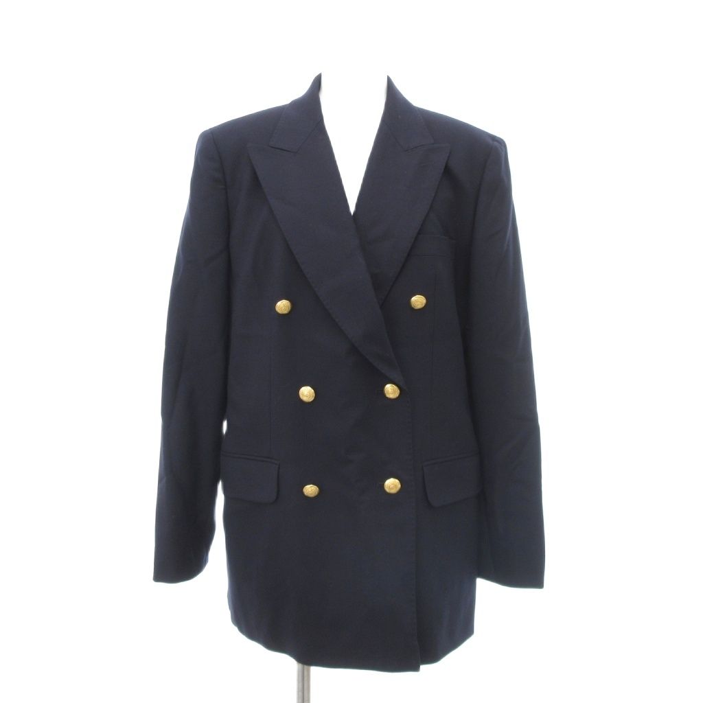 【極美品】バーバリーズ ダブルボタン パンツスーツ セットアップ ネイビー L バーバリー BURBERRY ダブルスーツ セットアップ ブレザー パンツ