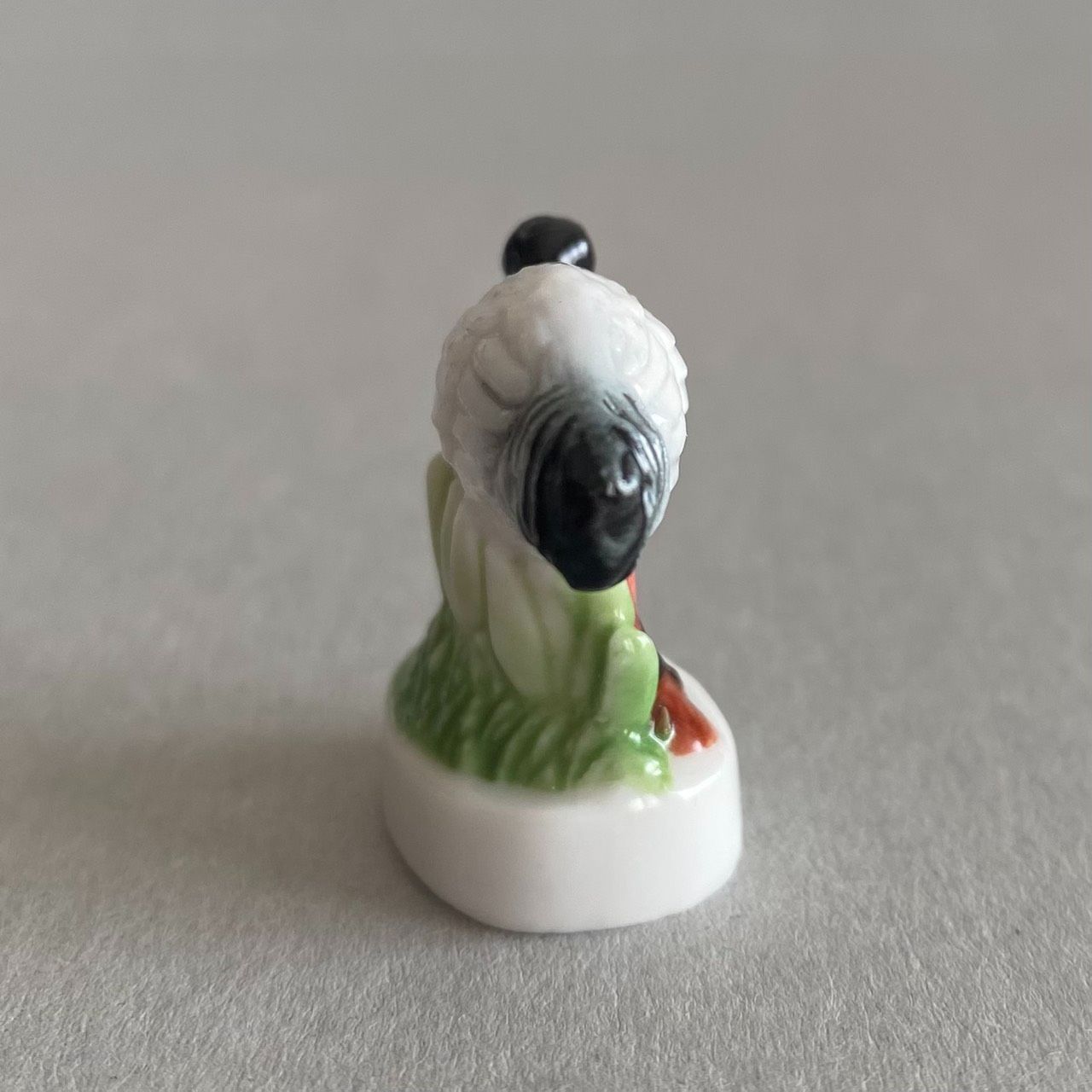 トキのフェーブ／鳥／フランス雑貨／陶器ミニチュア／ブロカント