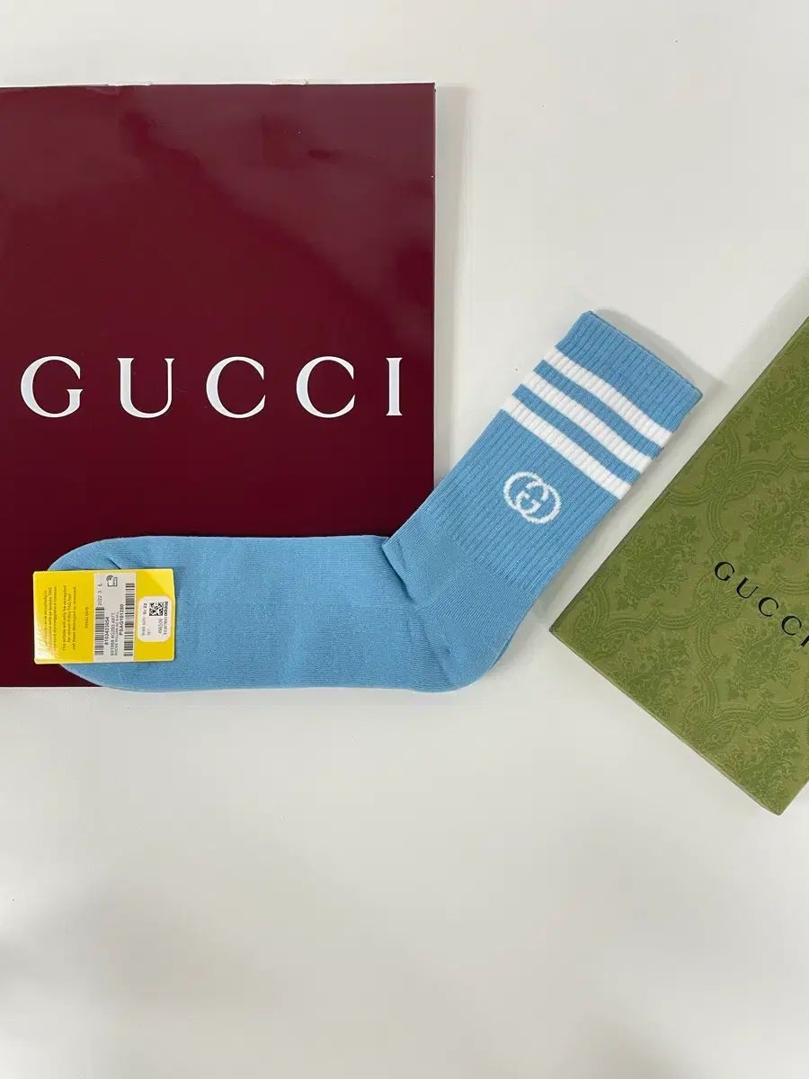 グッチ adidas アディダス ソックス 靴下 スカイ L サイズ