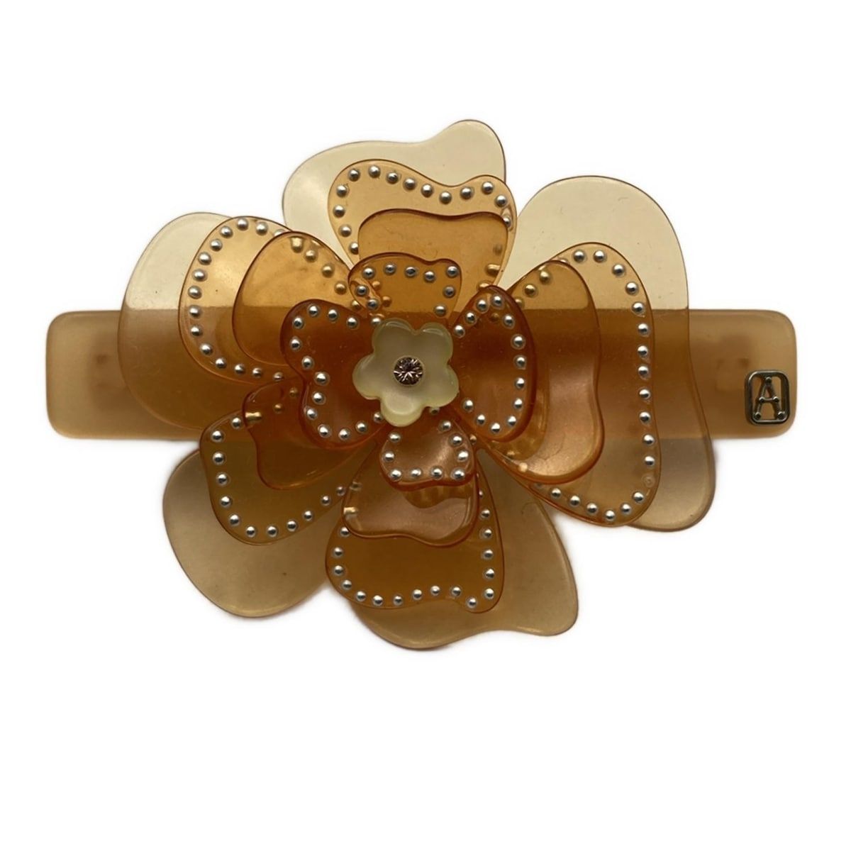 【美品】アレクサンドルドゥパリ　バレッタ　ラインストーン ALEXANDRE de PARIS(アレクサンドル ドゥ パリ) バレッタ美品