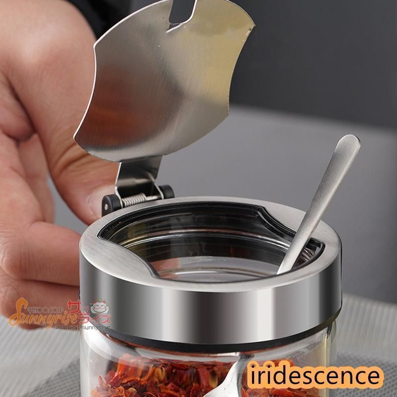 新品?未使用】 調味料入れ 調味料ポット スプーン付き 2個セット