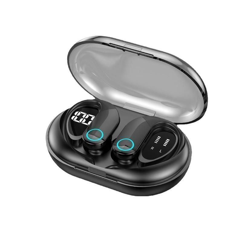 【新品?未使用】 ワイヤレスイヤホン Bluetooth5.3 残電表示 耳掛け ブルートゥース 高音質 Hi-Fi 片耳 両耳 超軽量 AAC ENCノイズキャンセ
