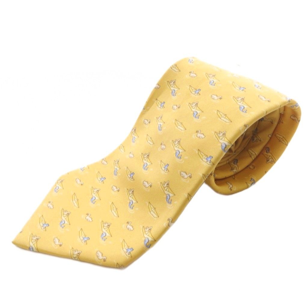 サルヴァトーレフェラガモ Salvatore Ferragamo アニマル柄 ネクタイ