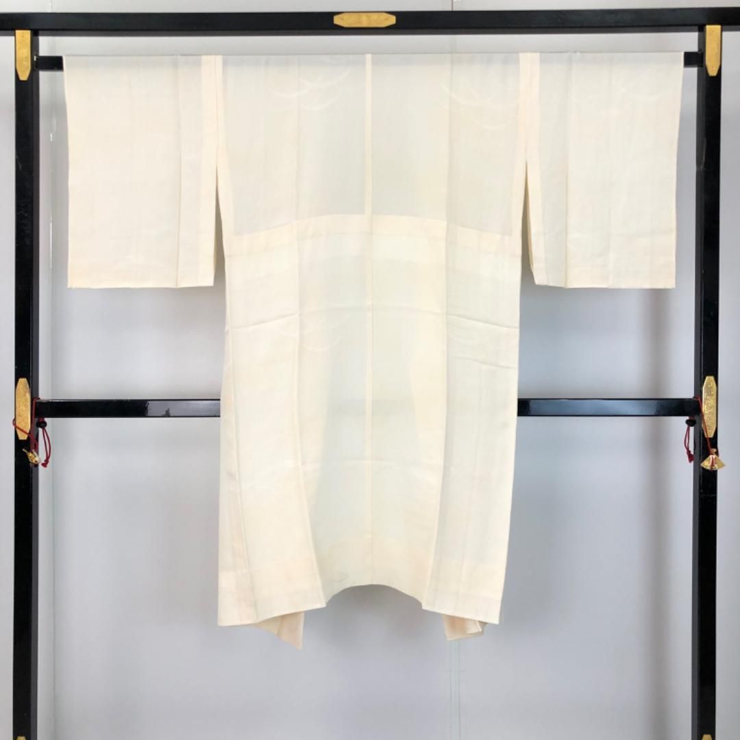 長襦袢 単衣 雪芝 乳白色 半衿付 J-372