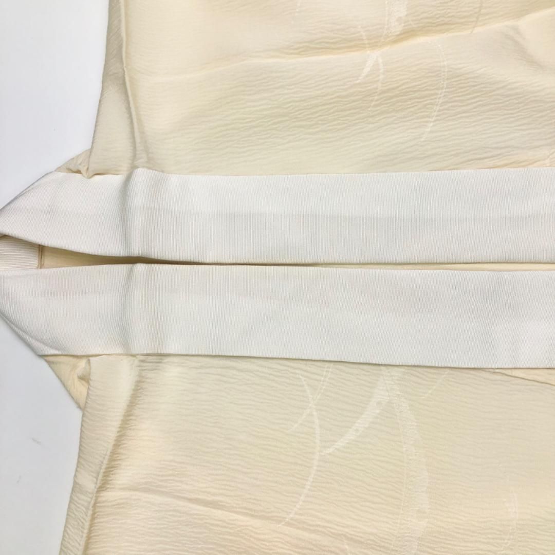  長襦袢 単衣 雪芝 乳白色 半衿付 J-372 長襦袢 長襦袢 半襦袢