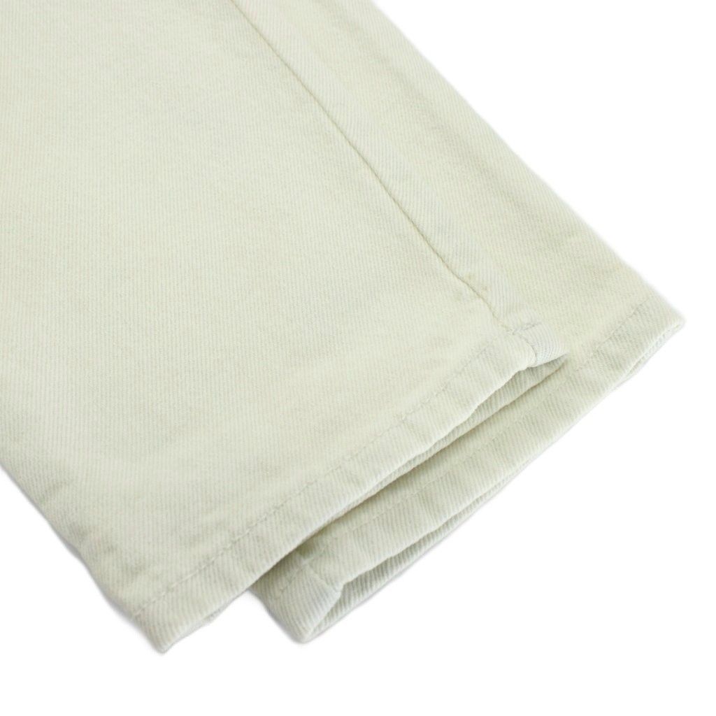  シャネル CHANEL デニムパンツ ジーンズ テーパード ココボタン ジップフライ 36 S 白 ホワイト |XZ GY 18 デニム ジーンズ パンツ