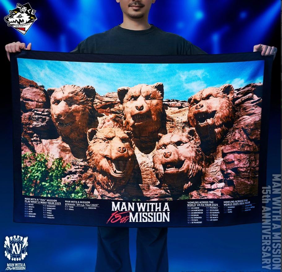 MAN WITH A MISSION マンウィズアミッション マンウィズ MWAM 15 th 2026 ラストワン タオル ビジュアルタオル
