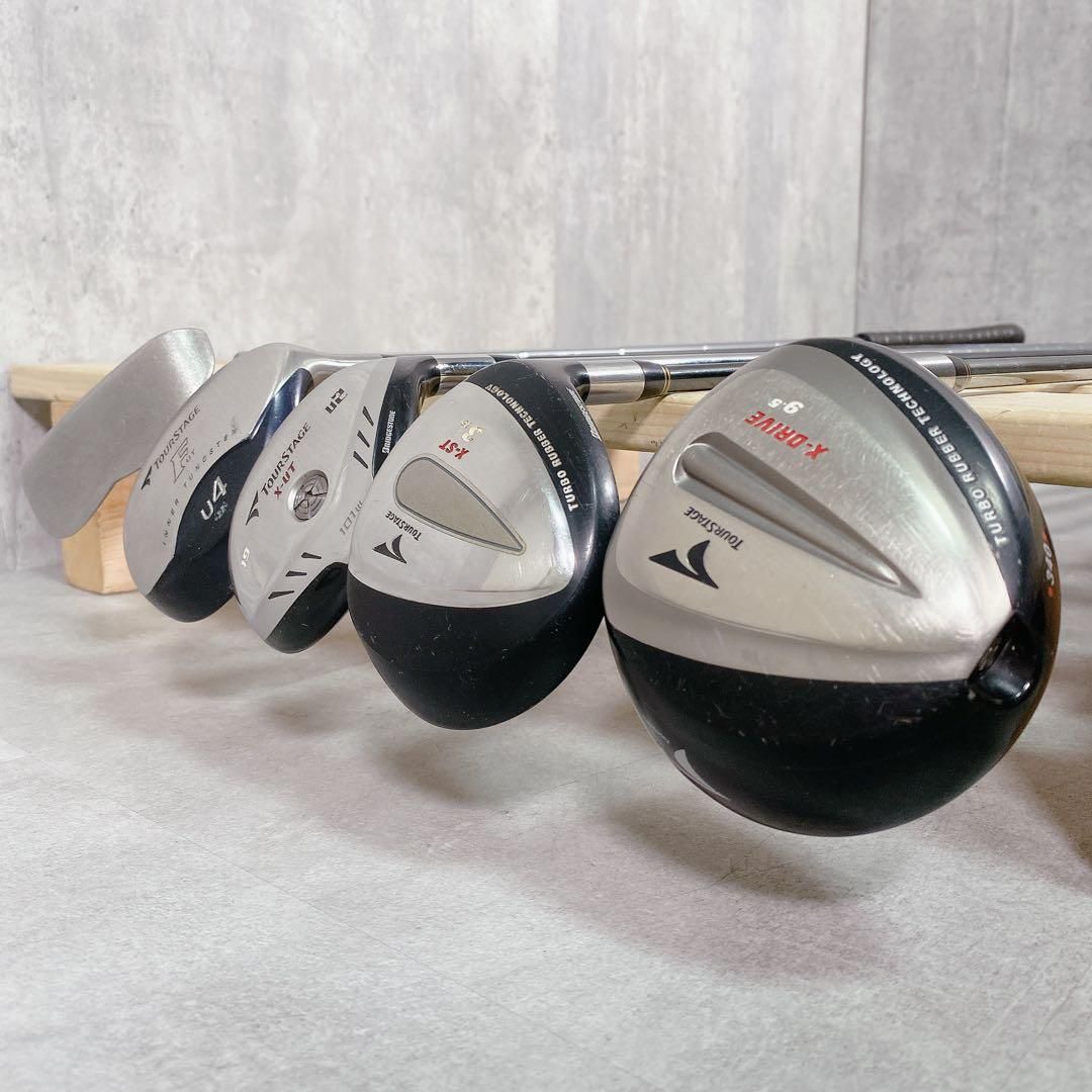 V803 ツアーステージ メンズ ゴルフ クラブ フルセット 黒 フレックスS