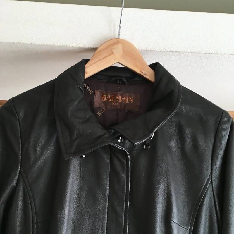 美品 BALMAIN バルマン 羊革 レザー ロング コート13号 - メルカリ