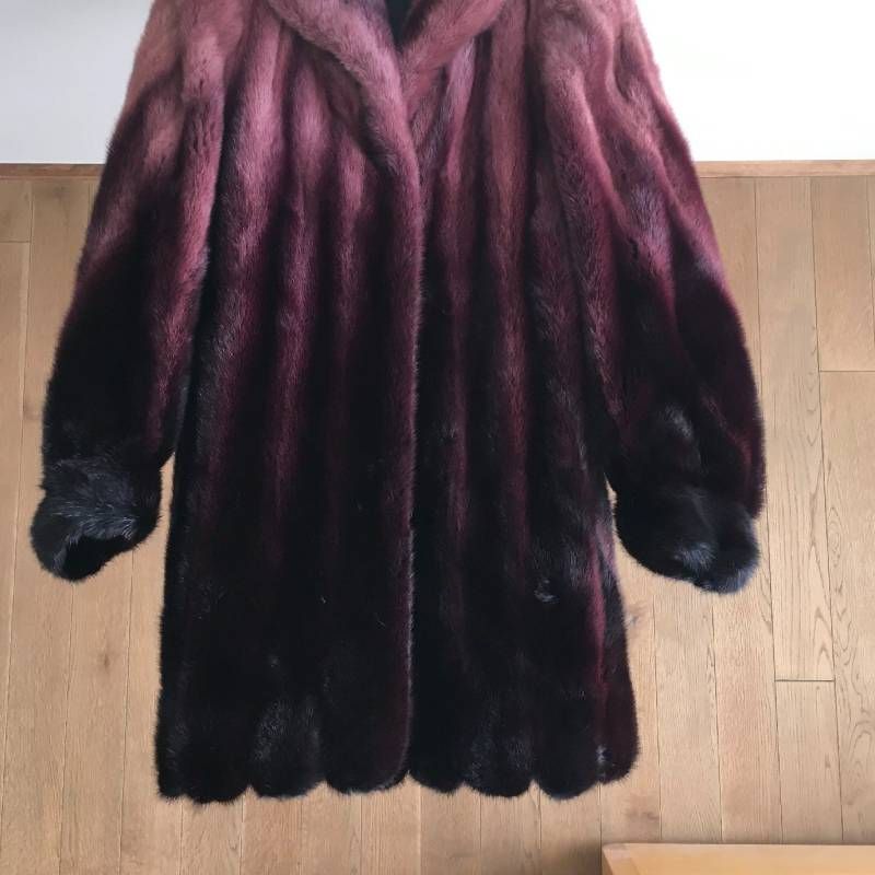 SAGA MINK グラデーションミンクコート 未使用品 サガミンク SAGA MINK 銀サガ タグ付き 毛皮コート カラー
