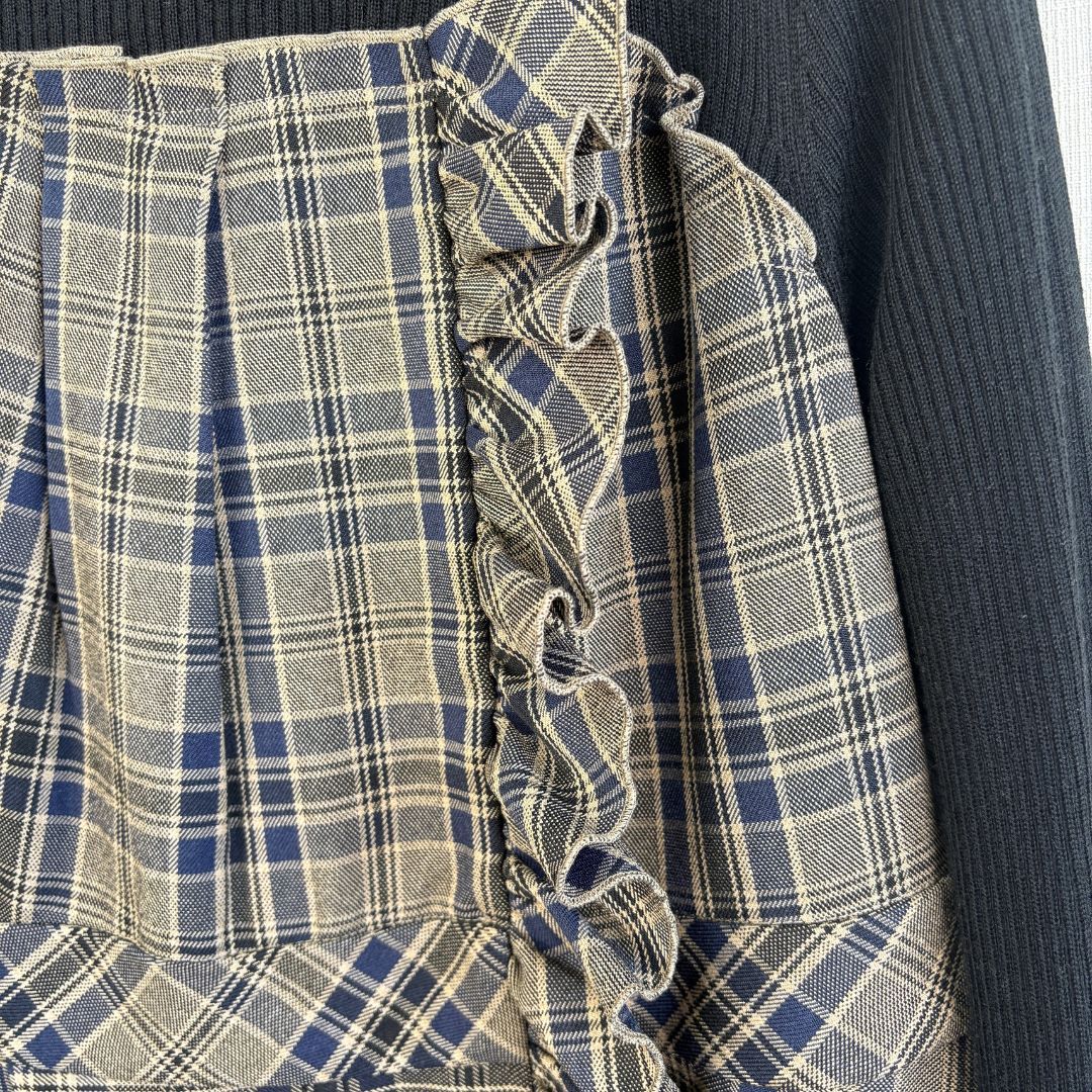 フリル付きワンピース M