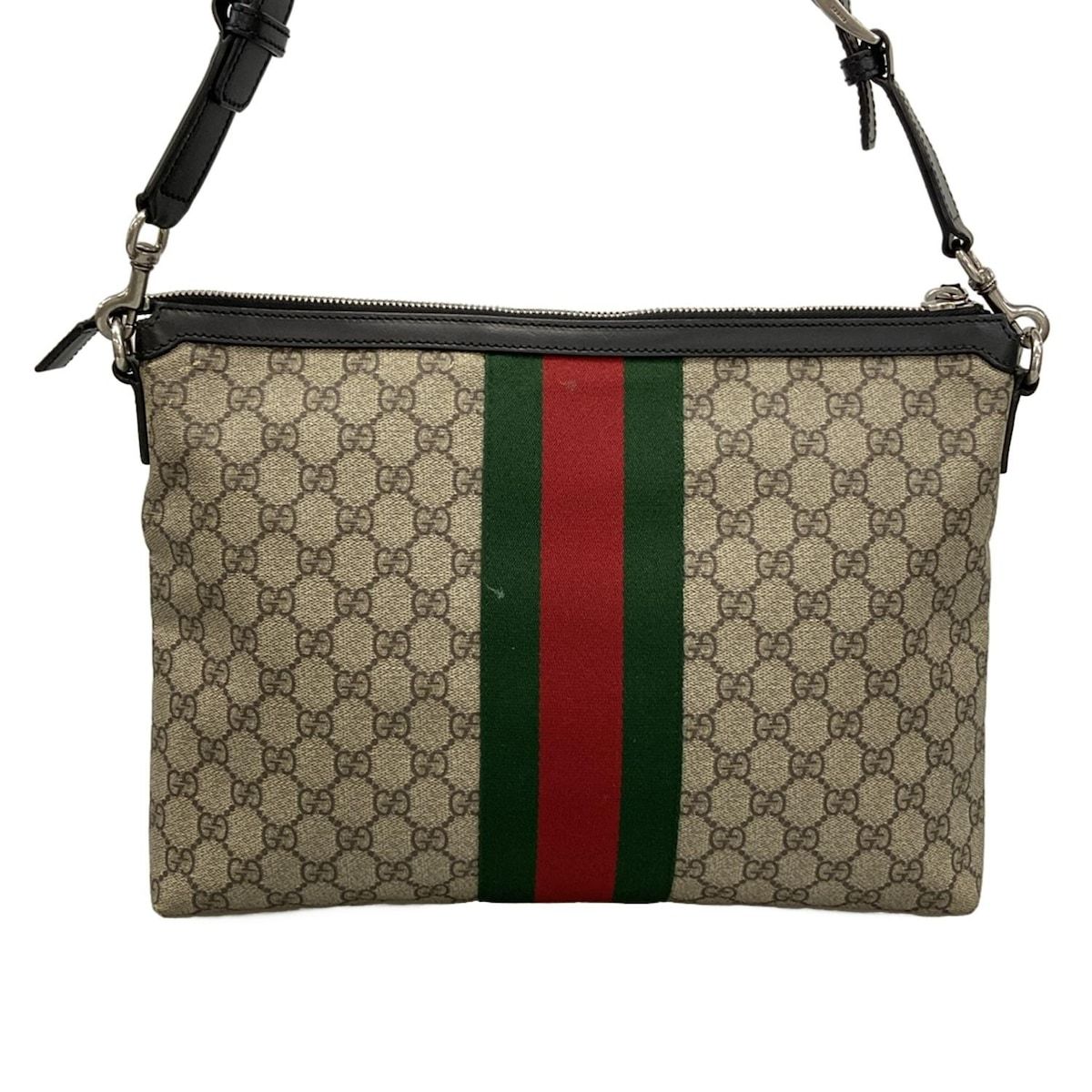 GUCCI(グッチ) ショルダーバッグ GGスプリーム 523335 グレーベージュ