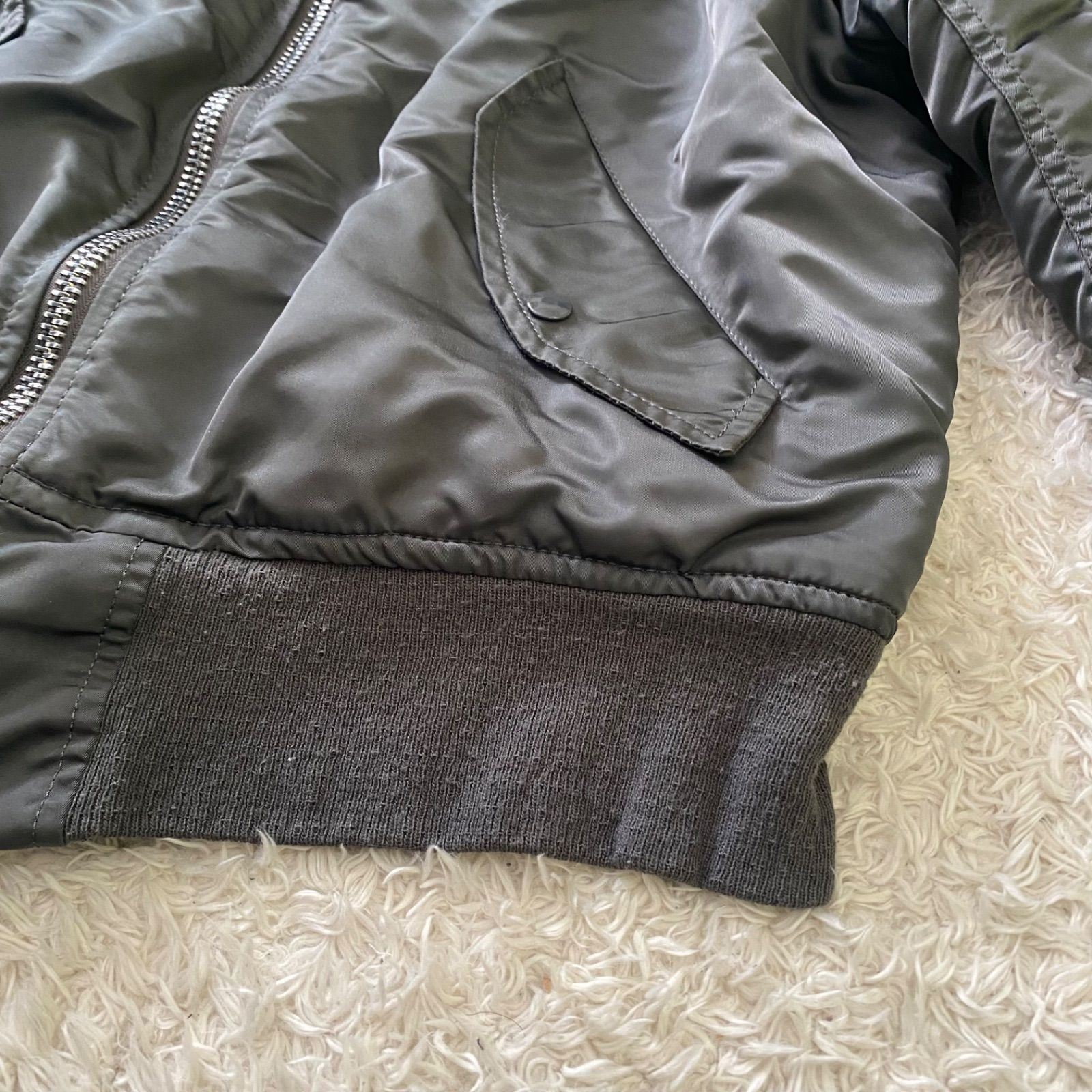 90s USA製 ALPHA アルファ ma-1 フライトジャケット 短丈 サイズS