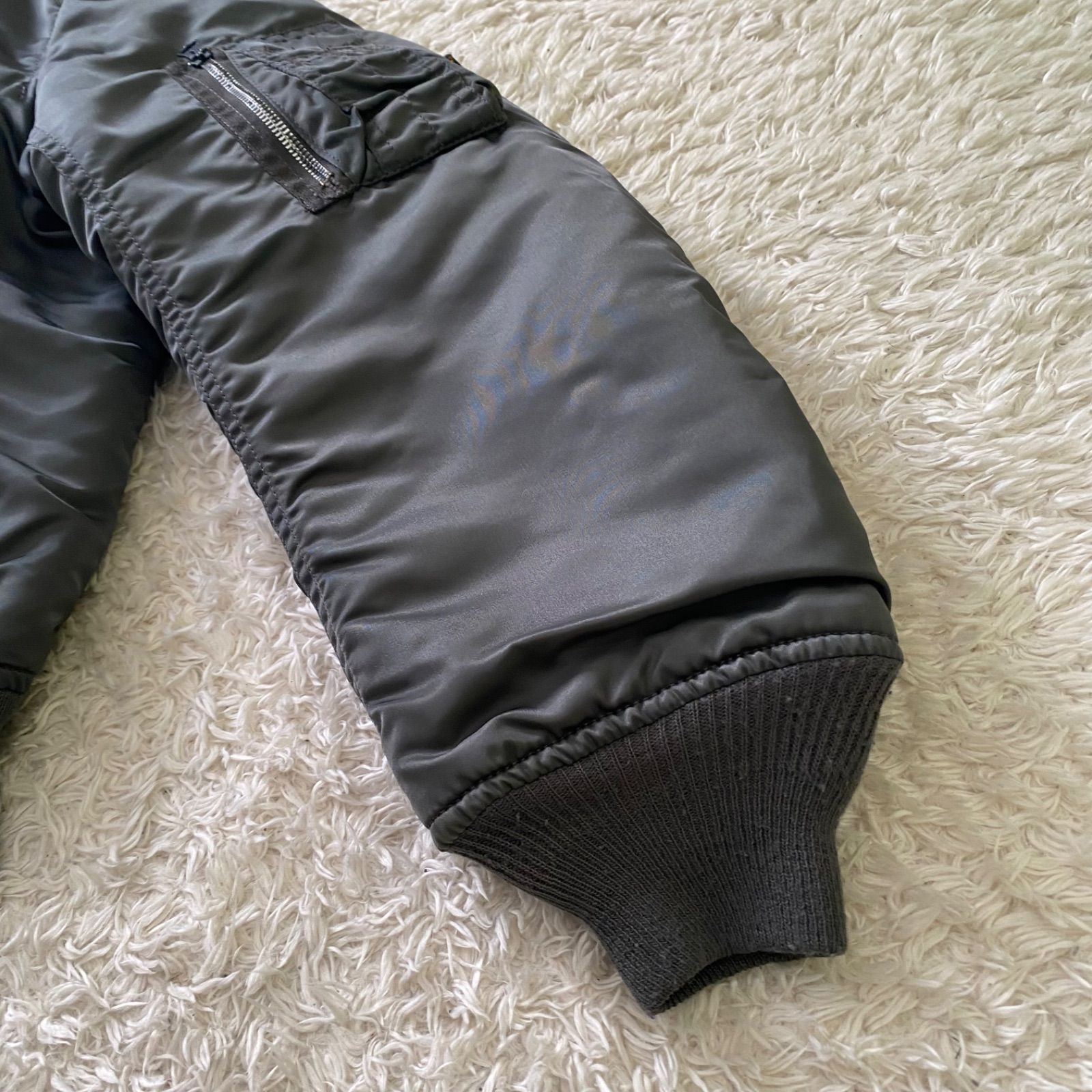 90s USA製 ALPHA アルファ ma-1 フライトジャケット 短丈 サイズS