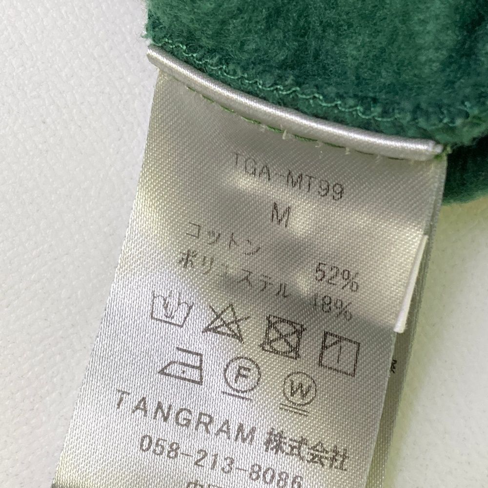 サイズ：M TANGRAM タングラム 裏起毛 スウェットトレーナー グリーン