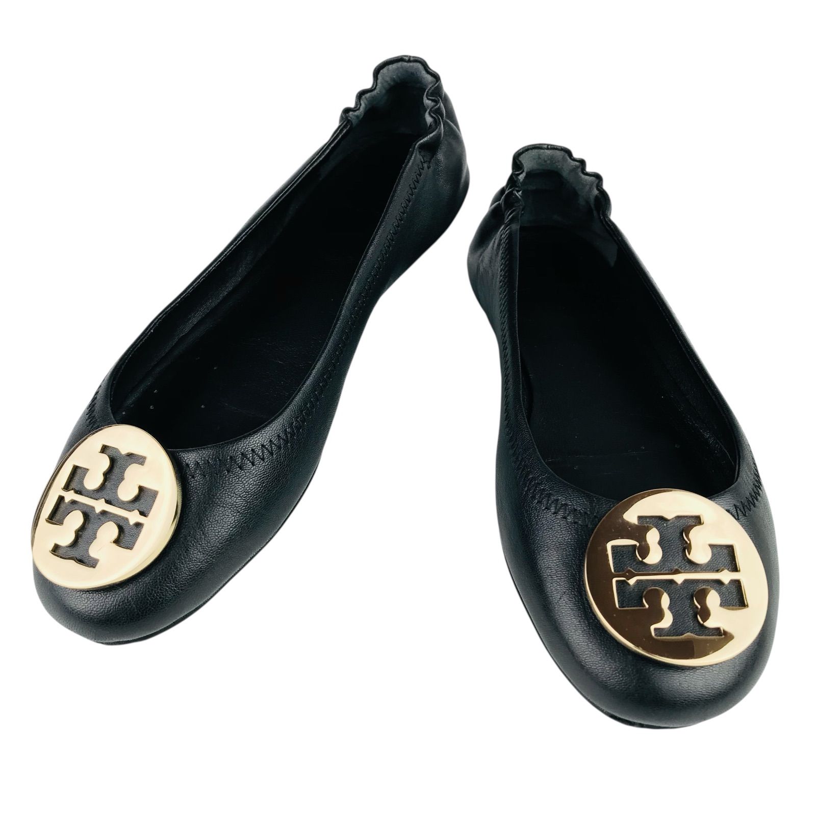 TORY BURCH☆トリーバーチ・レディース レザー ゴールドメタルダブルT