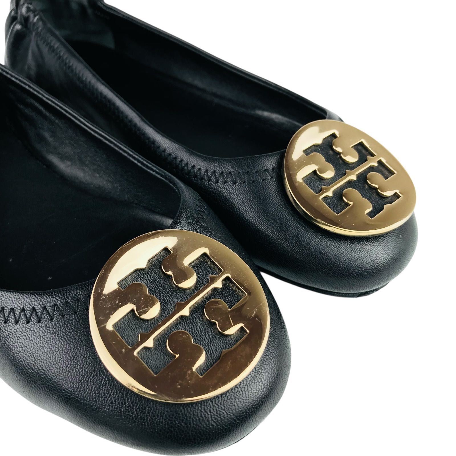 TORY BURCH☆トリーバーチ・レディース レザー ゴールドメタルダブルT