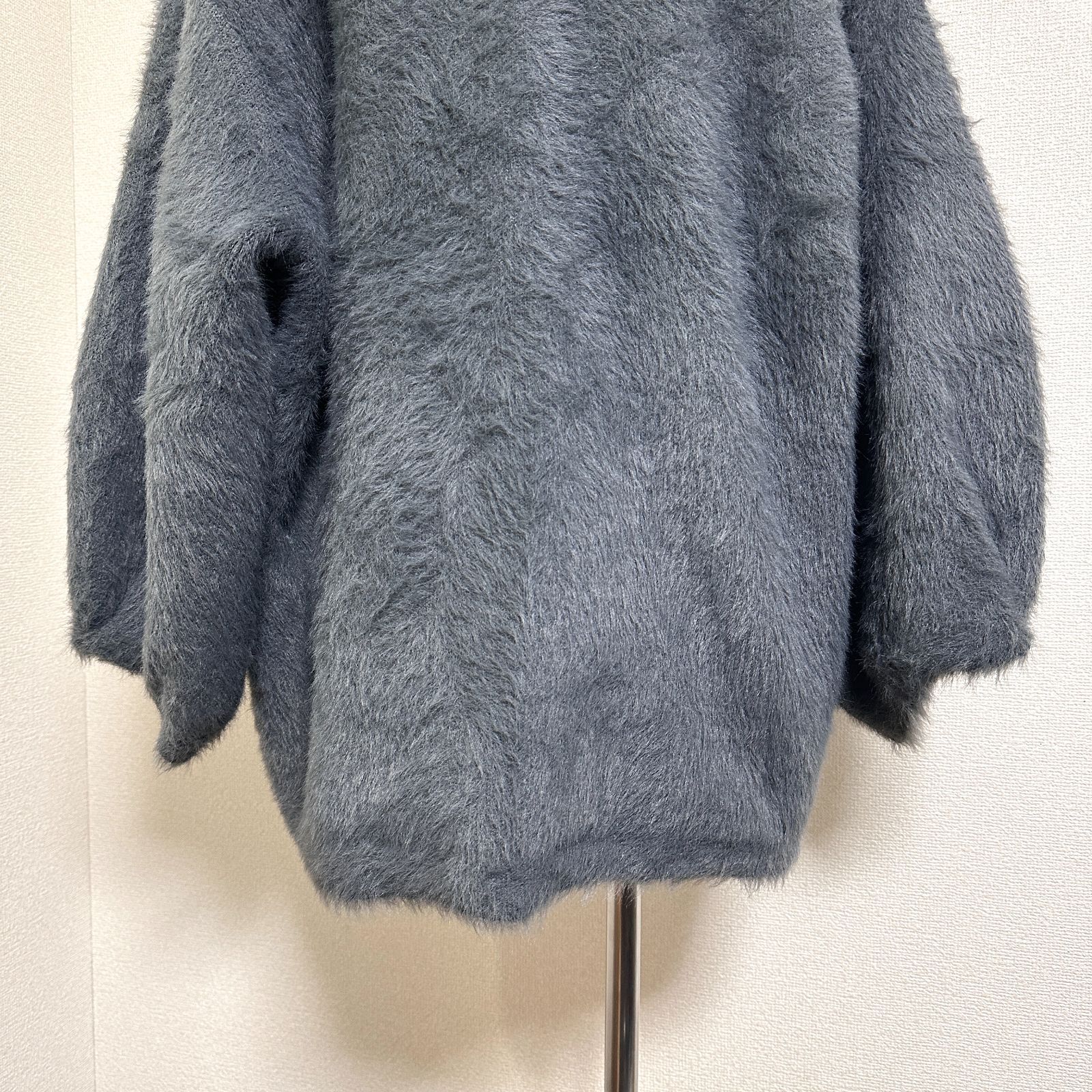 美品 Le.ema mohair touch relax cardigan Vネック シャギーニット