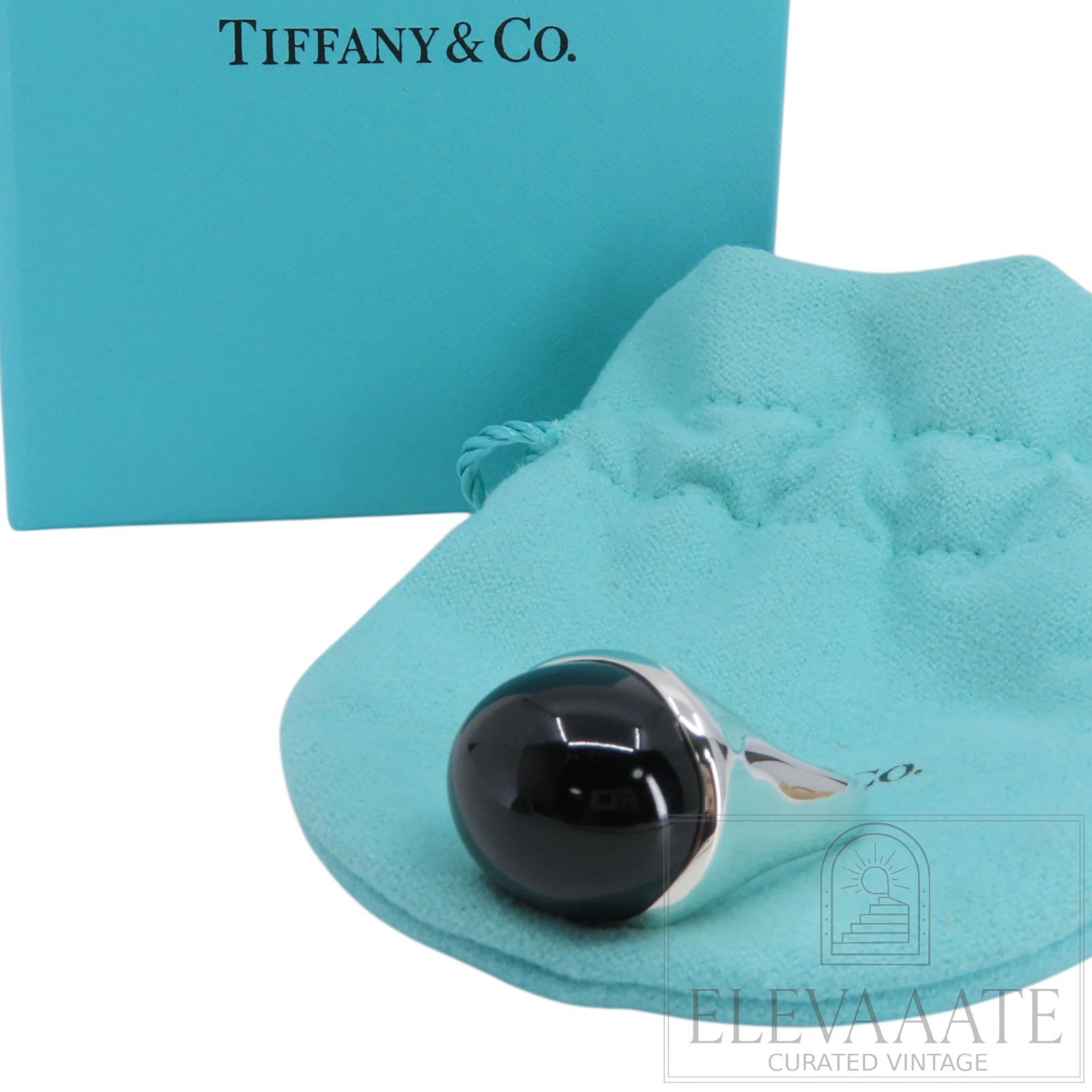 極希少 美品 Tiffany&Co. ティファニー カボション ブラック 極希少 美品 Tiffany&Co. ティファニー カボション ブラック