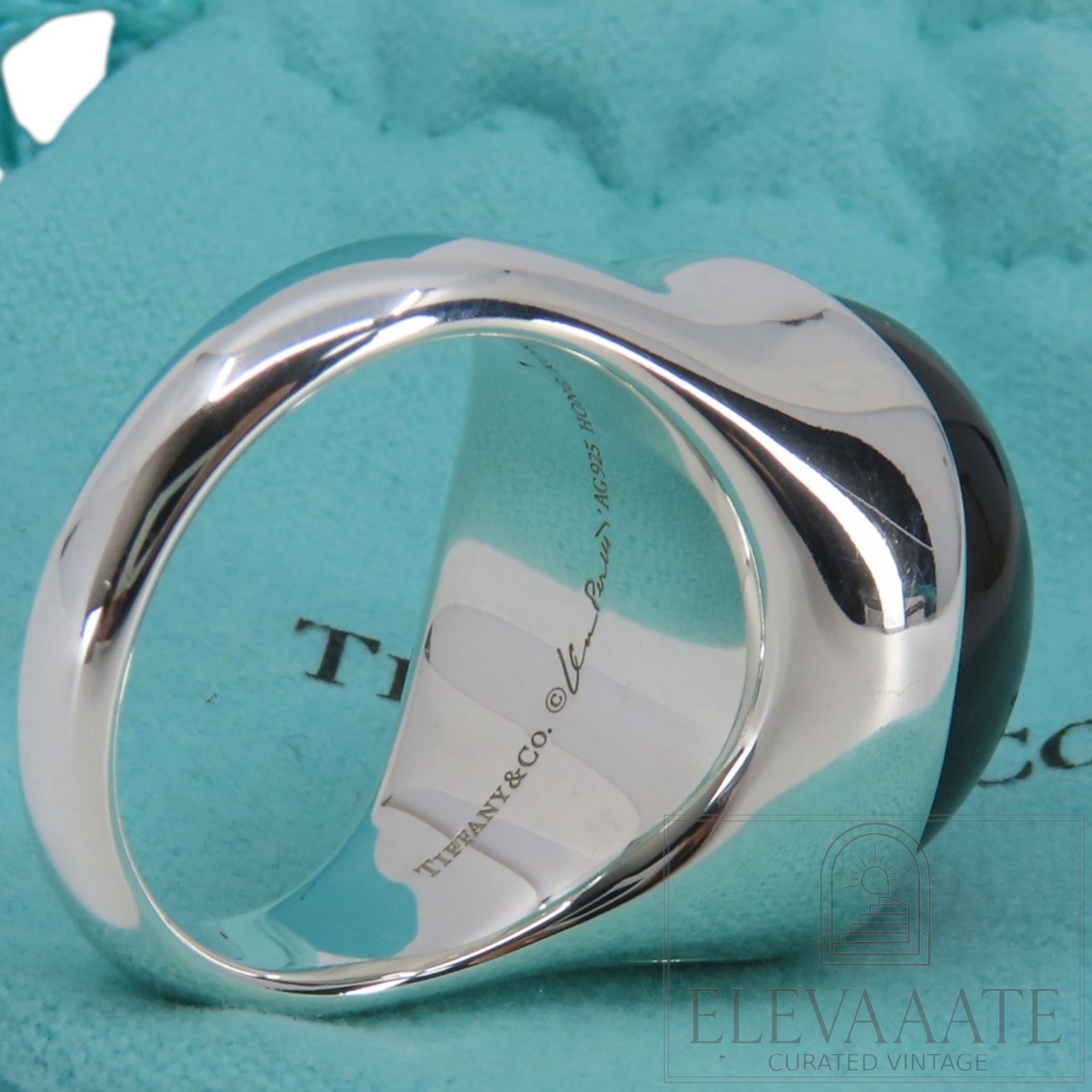 極希少 美品 Tiffany&Co. ティファニー カボション ブラック