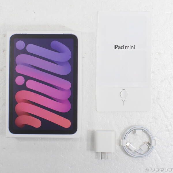 中古品〕 iPad mini 第6世代 64GB パープル MK8E3J／A SIMフリー【198