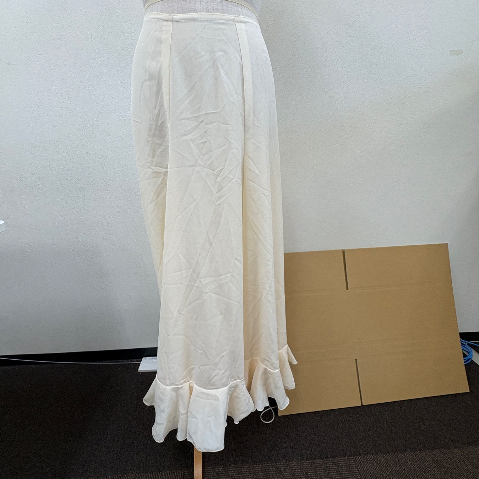 HERMOSA フラメンコ衣装 スカート ファルダ ホワイト 白 シンプル 無地 フリル