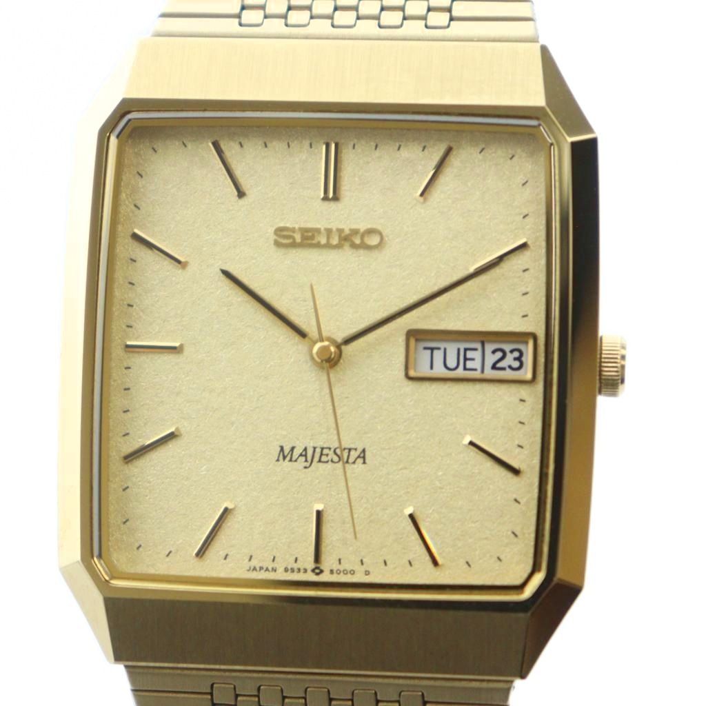 スクエア セイコークォーツ SEIKO クォーツ 6020-5430 14K 稼働 メンズ
