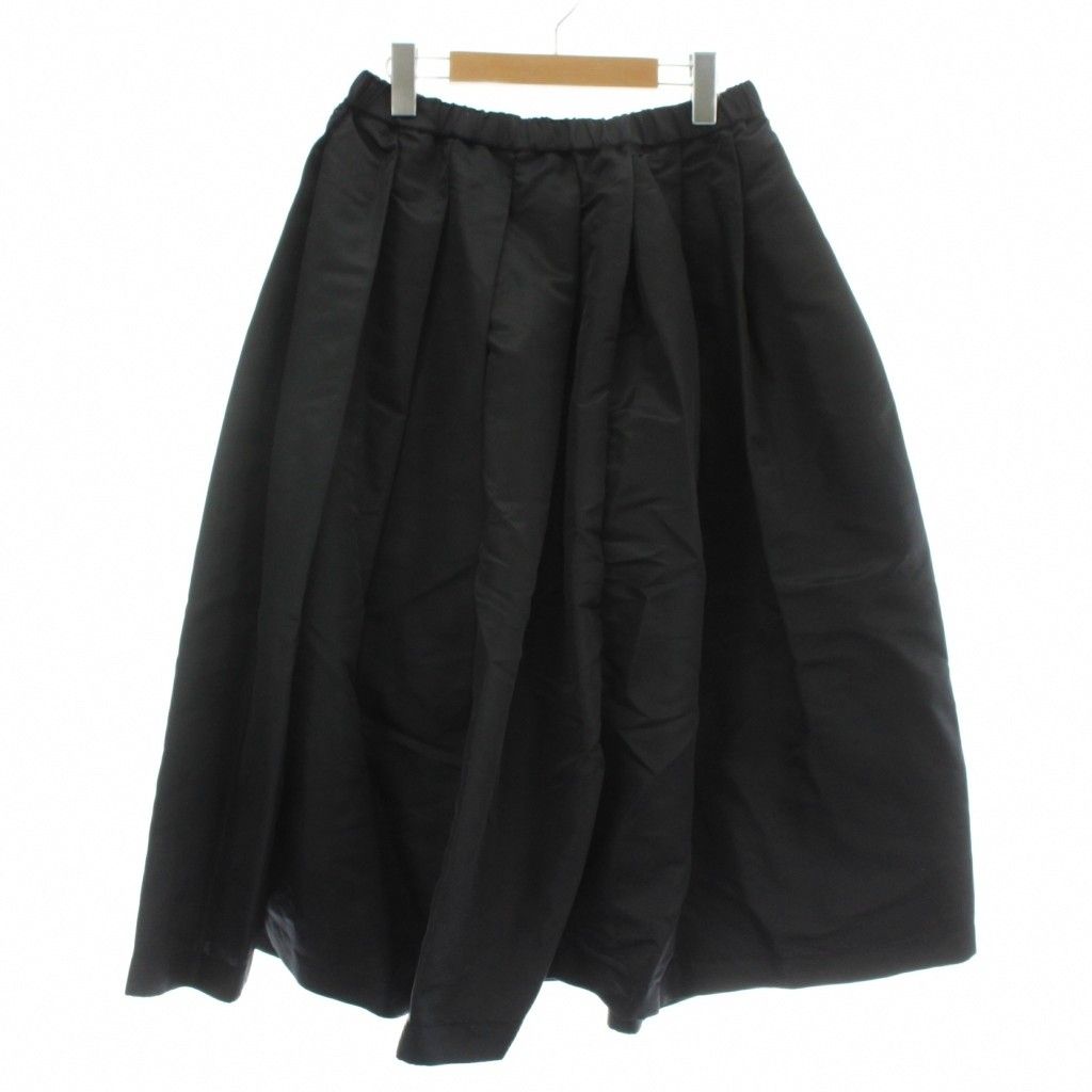 【中古】COMME des GARCONS BLACK 2019年 フレアスカート ナイロン ロング イージー S 黒 1E-S011 コムデギャルソンブラック COMME des GARCONS BLACK 2019年 フレア