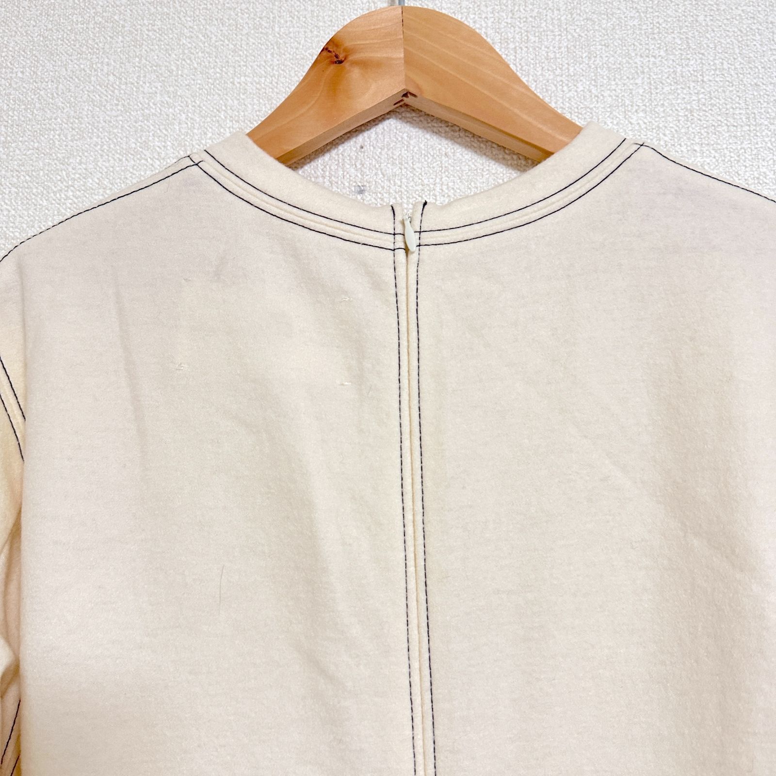 美品　TODAYFUL Jersey Balloon Dress エクリュ　38 TODAYFUL Jersey Balloon Dress ジャージーバルーンドレス 圧縮ウール