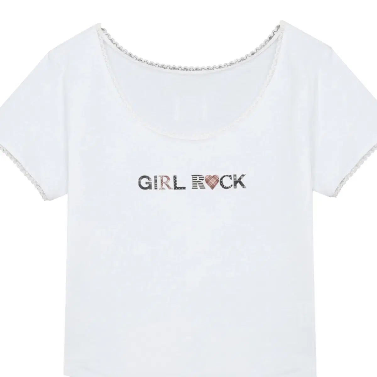 ハグユアースキン Girl rock T White