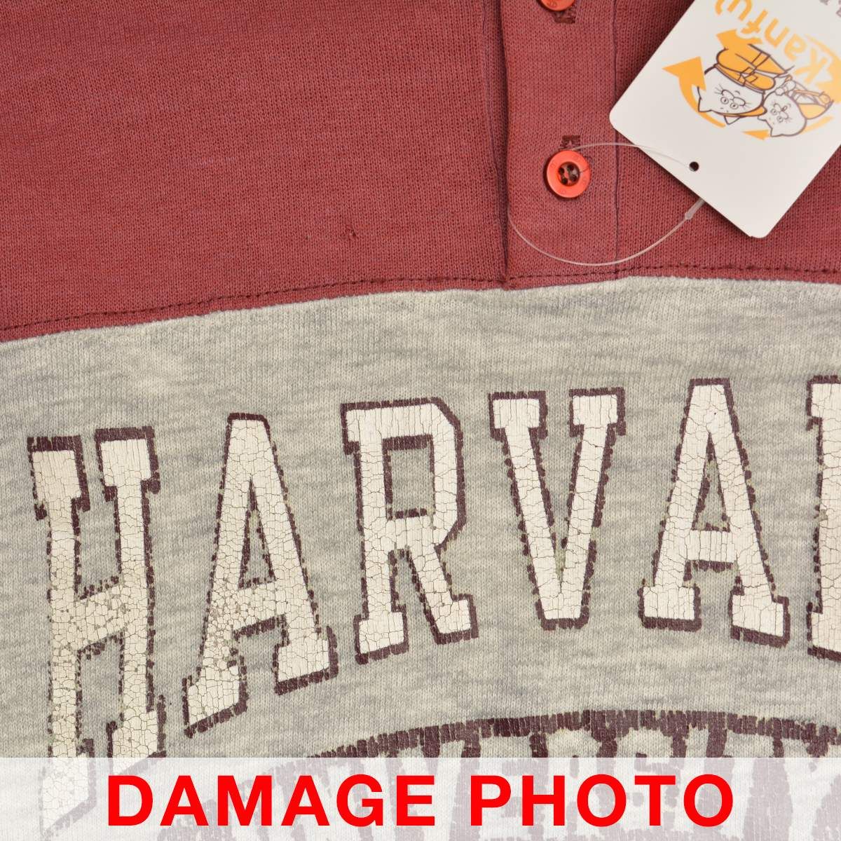 CHAMPION】80s トリコタグ 2トーン HARVARD ヘンリーネック長袖