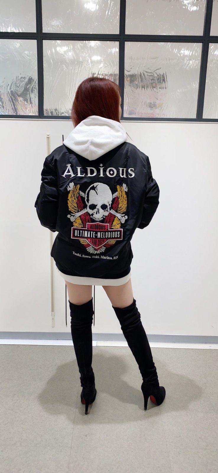 結成12周年記念 Aldious MA-1 オリーブ × ブラック - メルカリ