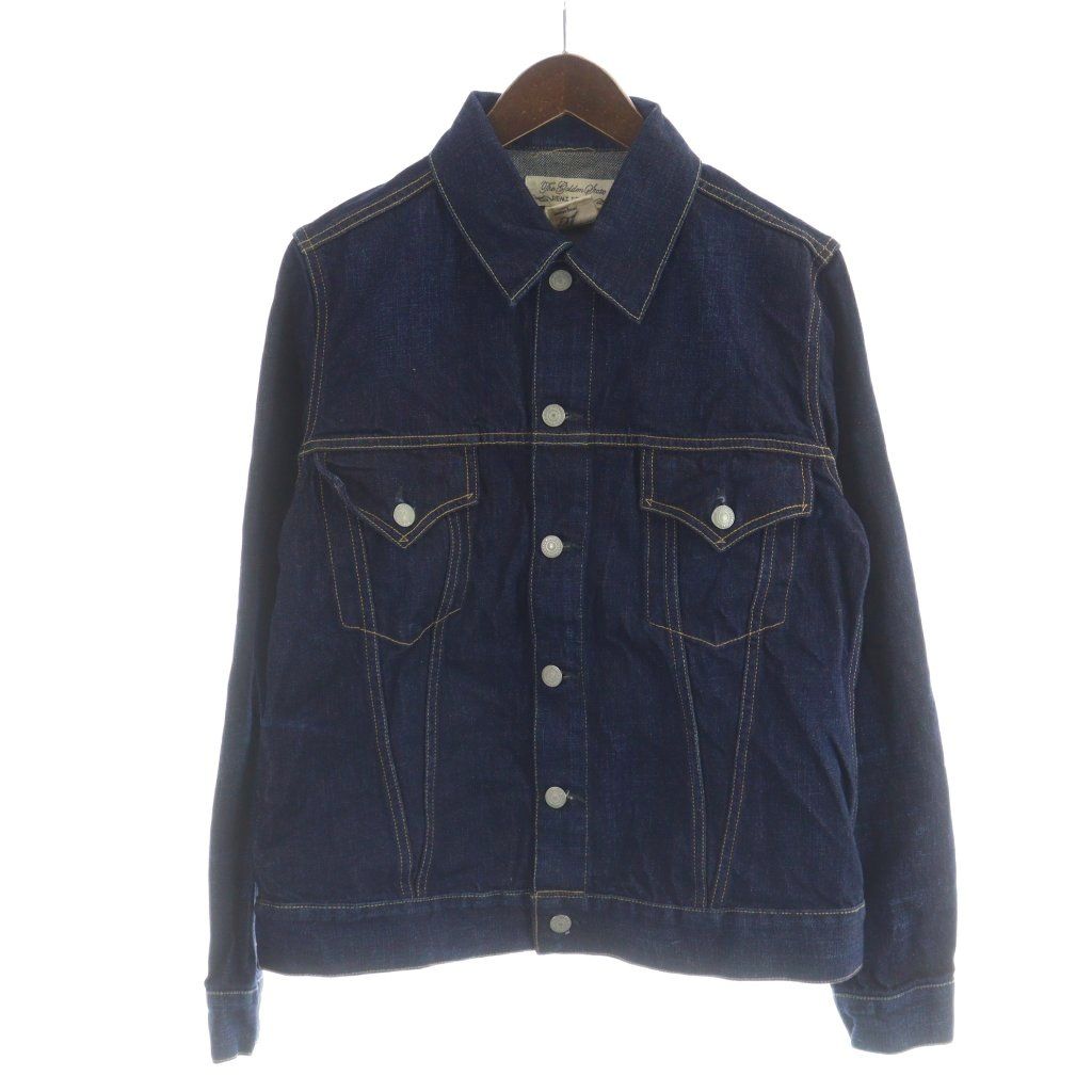 【中古】レミレリーフ REMI RELIEF 3rd デニムジャケット 長袖 ステンカラー ロゴ シングル S 紺 ネイビー ■GY01 レミレリーフ REMI RELIEF 3rd デニムジャケット 長袖 ステンカラー