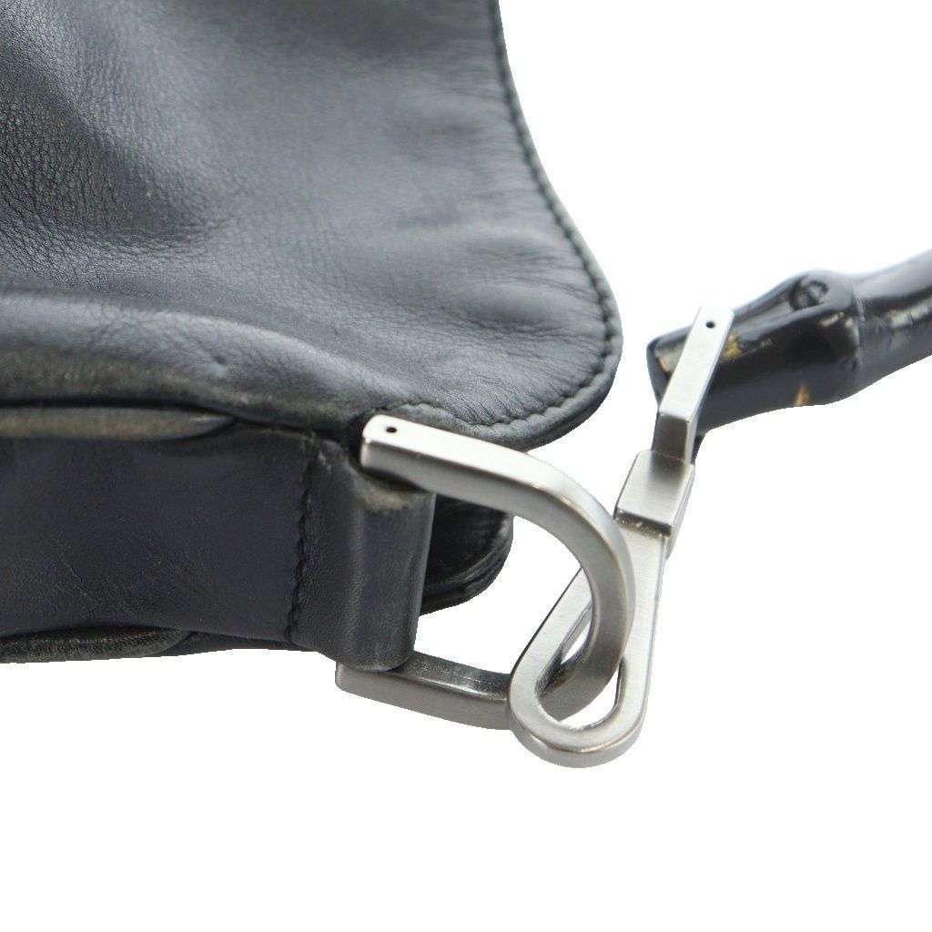 【中古】グッチ GUCCI バンブー ハンドバッグ 0011577 ワンハンドル ロゴ レザー 黒 ブラック ■GY11 /MQ ■OH レディース グッチ GUCCI バンブー ハンドバッグ 0011577 ワンハンドル ロゴ