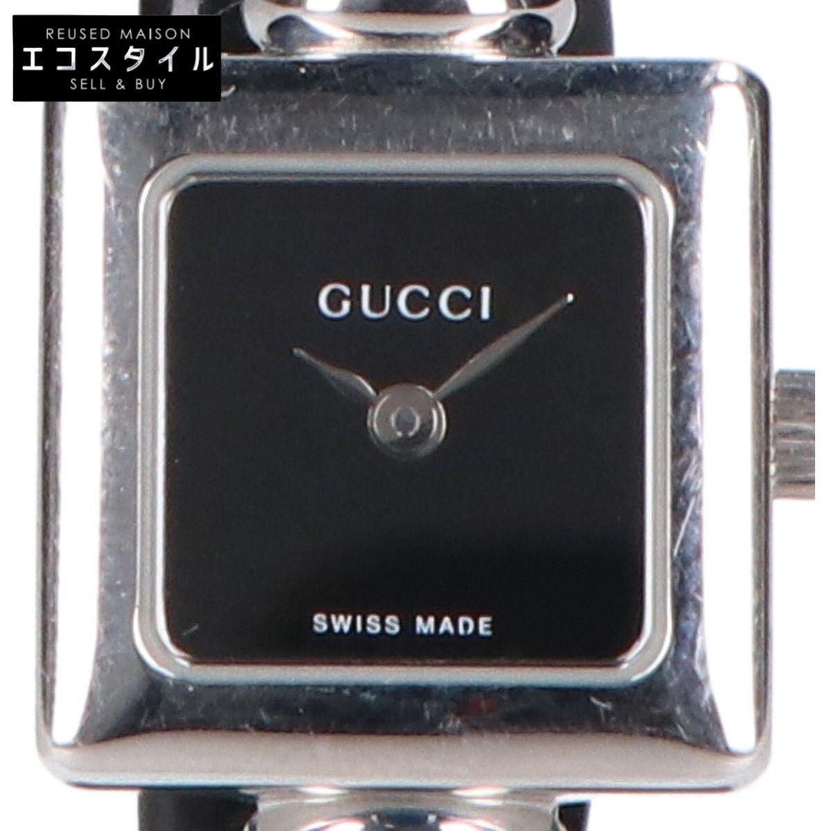 GUCCI グッチ 1900 L スウエアフェイス クオーツ バングルウォッチ|