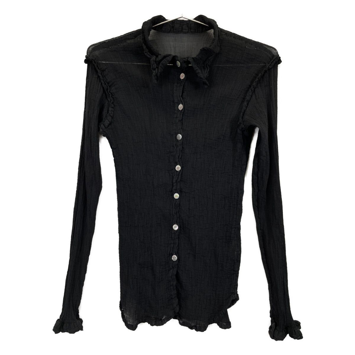 ありん イッセイミヤケ シワ加工シャツ ブラック 3 me ミー/イッセイミヤケ ﾌﾞﾗｯｸ MI13FJ301 ｼﾜ加工 CAULIFLOWE 長袖ｼｬﾂ
