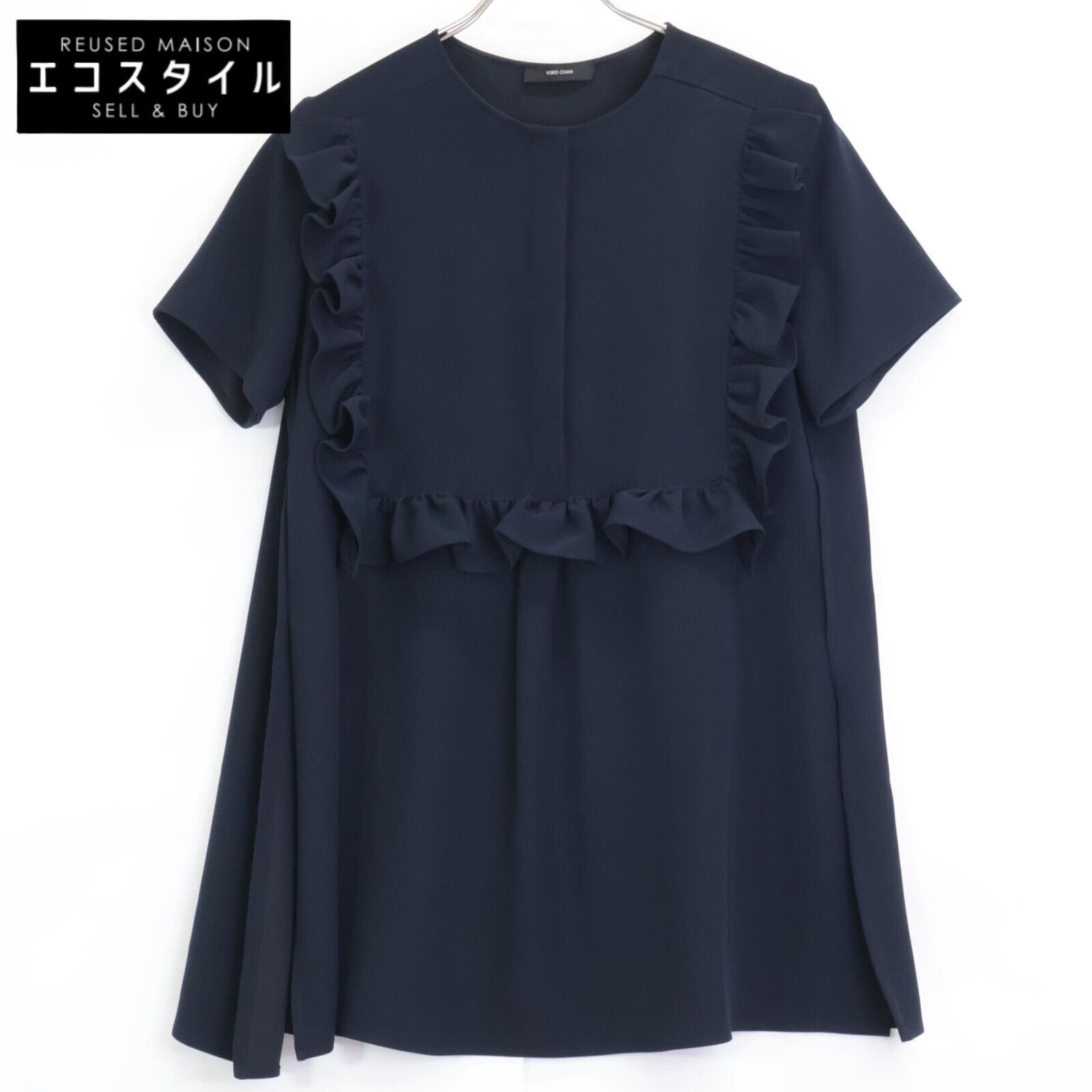 YOKOCHAN ヨーコチャン 23年製 YCB-323-393 ﾈｲﾋﾞｰ ﾊｰﾌｽﾘｰﾌﾞ ﾌﾘﾙﾄﾘﾑ