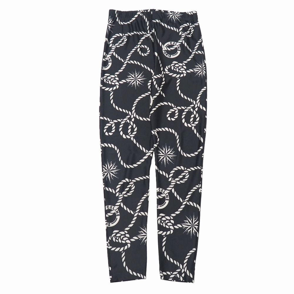 OLD CELINE オールドセリーヌ ヴィンテージ パンツ サイズM サークルロゴ 総柄 ストレッチ スキニー レギンス イタリア製 ブランド古着 |RA 7159