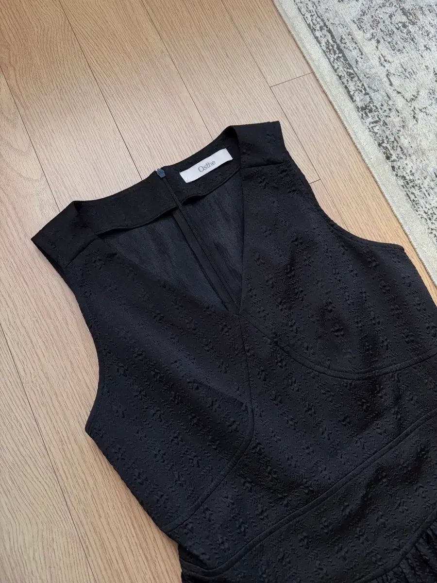  オスダー ジャカード ボリューム ドレス ONE PIECE ブラック 長袖 七分袖 その他