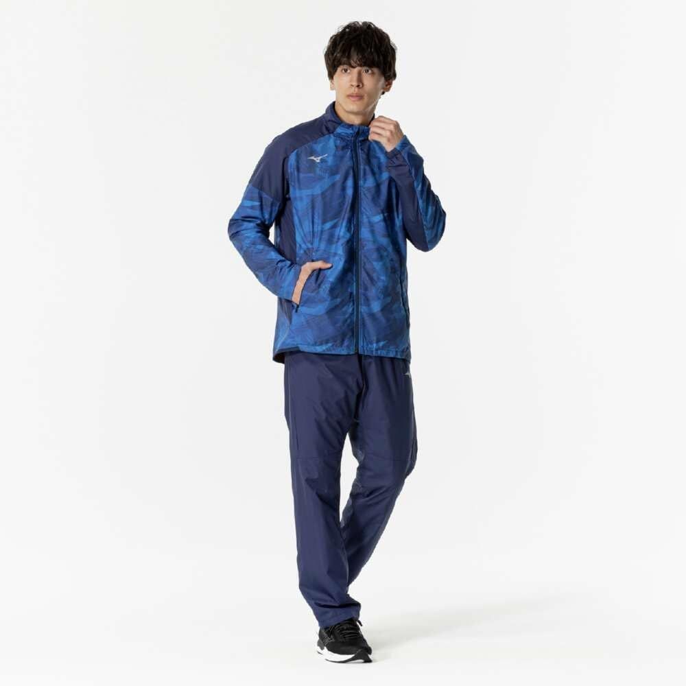 トレーニングウエア ブレスサーモ ウォーマー ジャケット 吸湿発熱 撥水 防風 起毛 ページエントブルー L その他 パンツ メンズ