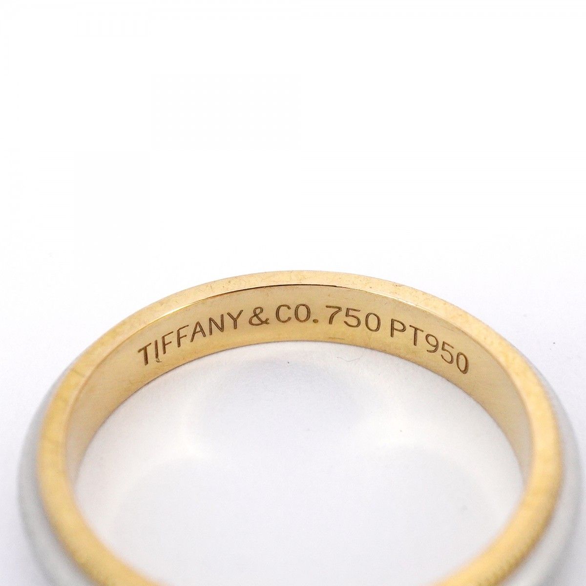  5 jpb 0650 ティファニー リング ミルグレイン K 18 YG イエローゴールド Pt 950 プラチナ 20号 メンズ リング 指輪 アクセサリー