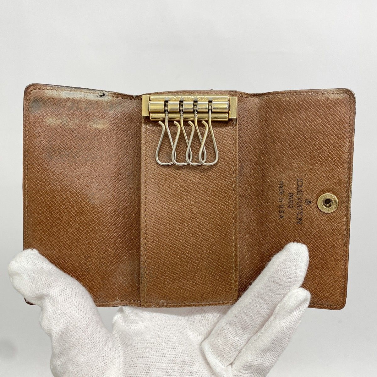 6ab0704-k】ルイヴィトン キーケース モノグラム ミュルティクレ4