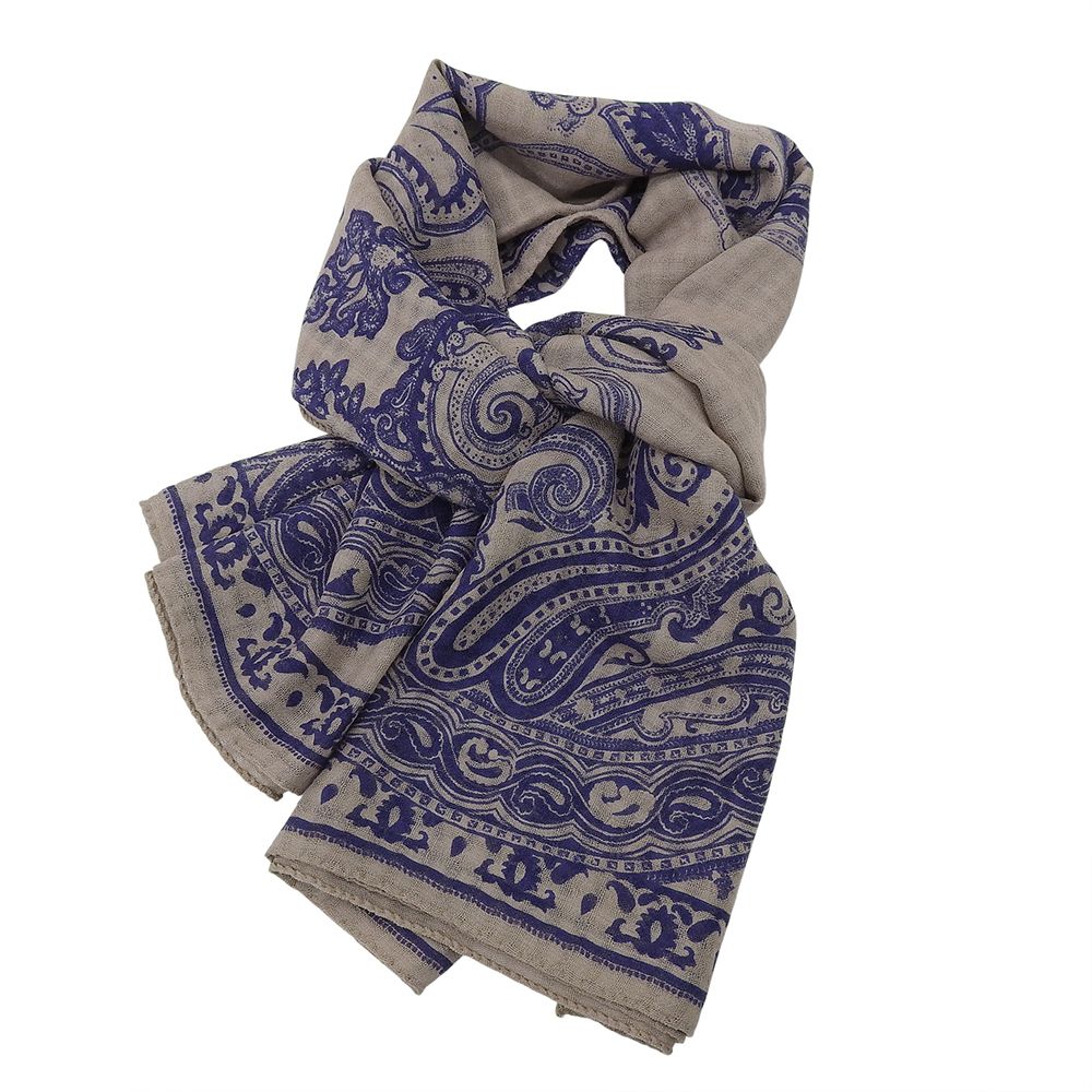 超美品 エトロ ETRO 現行黒タグ ウール×シルク マフラー ストール バイ